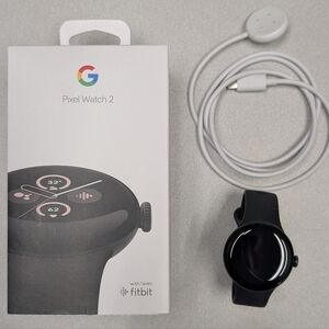 Google - Pixel Watch 2 - 2023 - Bluetooth/Wi-Fi - Matte Black / Obsidian - EUC